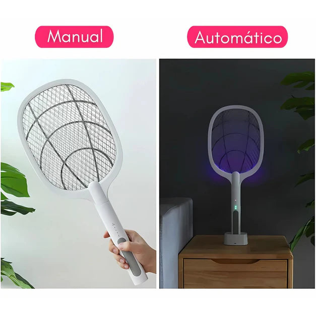 Raqueta Eléctrica Recargable Mata Moscas e Insectos